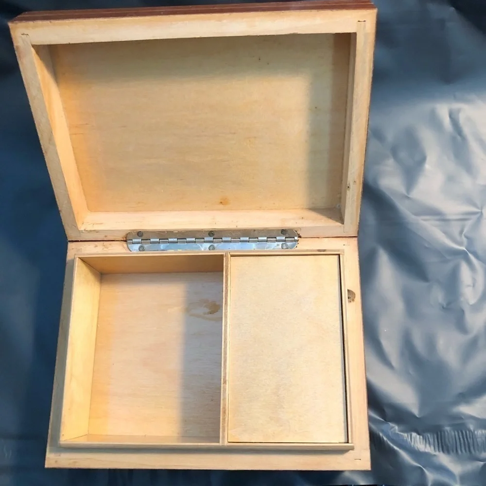 Vintage Inlaid Wood Music Jewelry Box Made In Italy